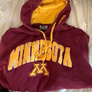 GOPHERS HOODIE (fits more small than actual smalls, it is cotton type)